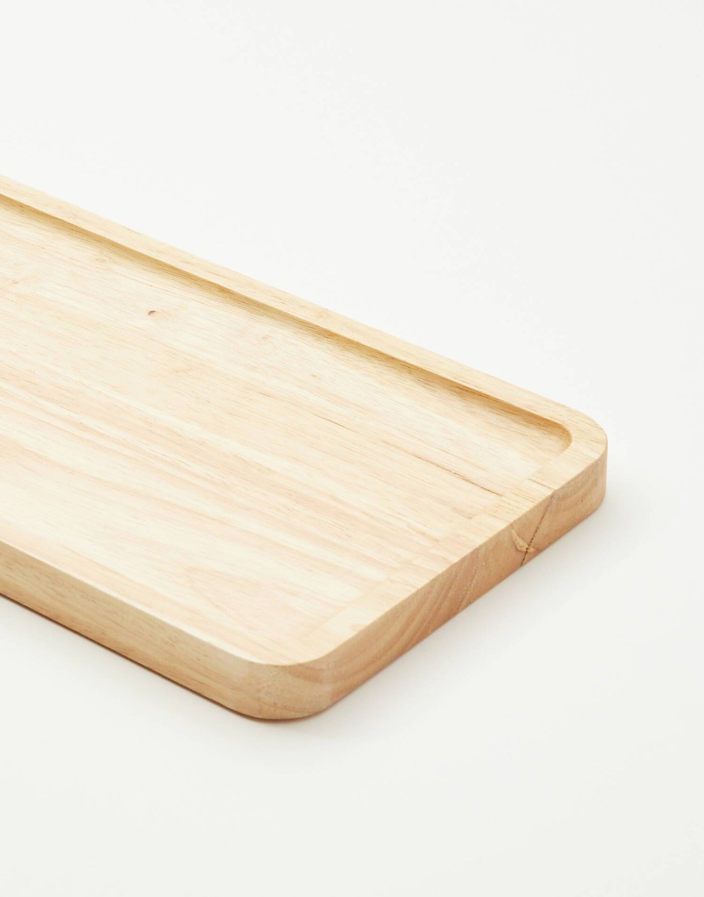 Rectangular wood tray