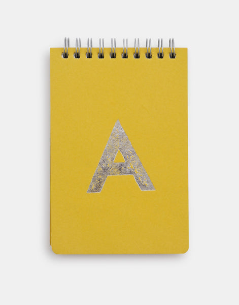 Silver alphabet notebook