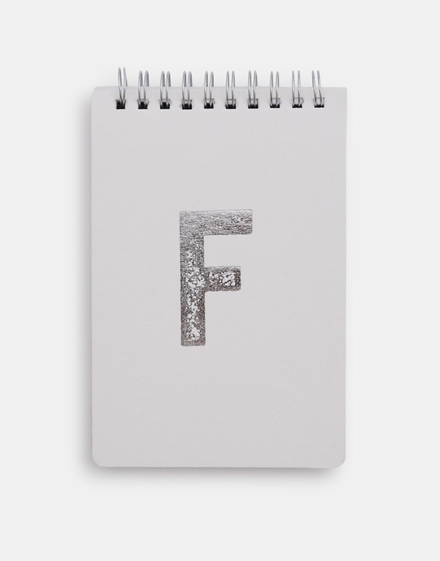 Silver alphabet notebook