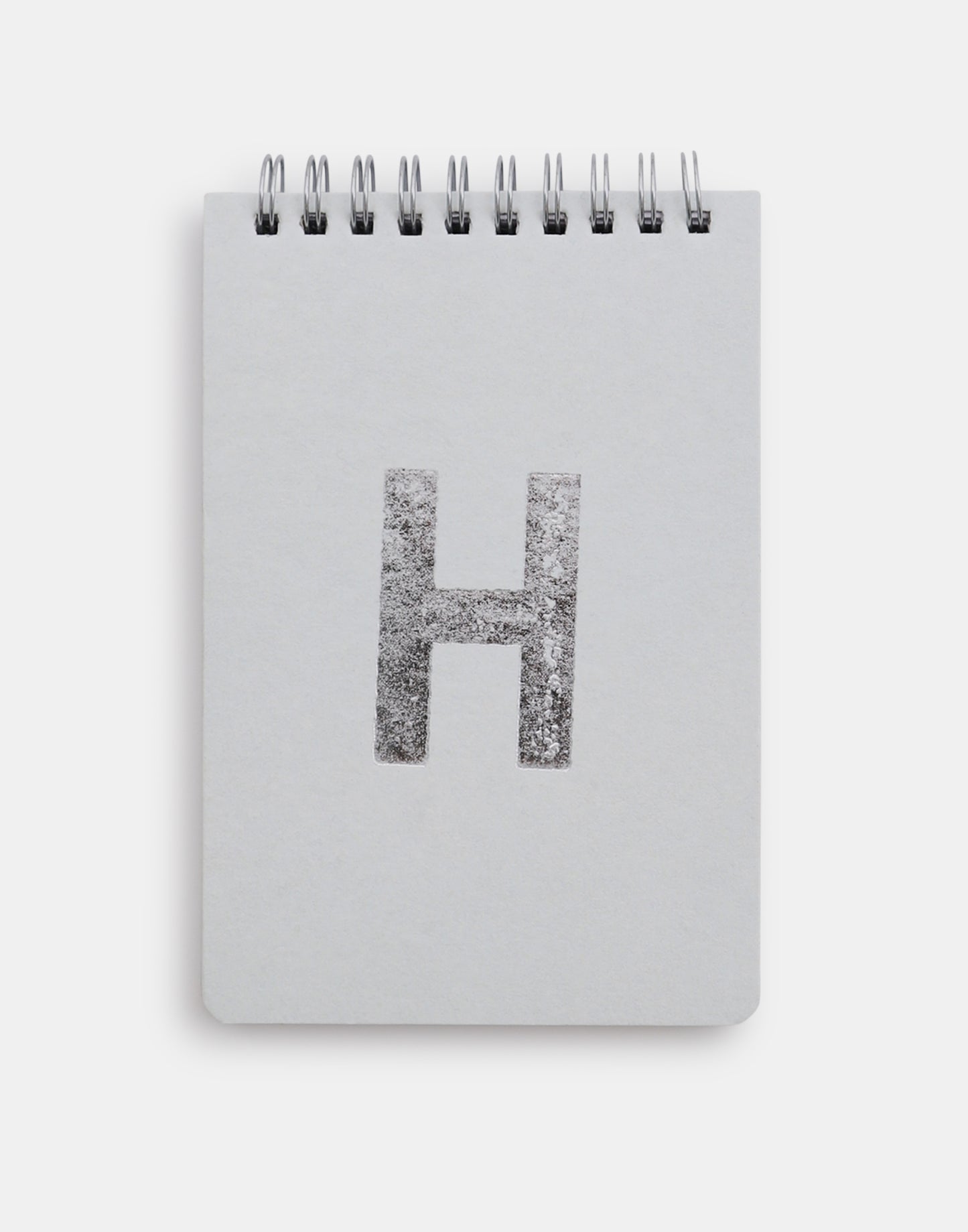 Silver alphabet notebook