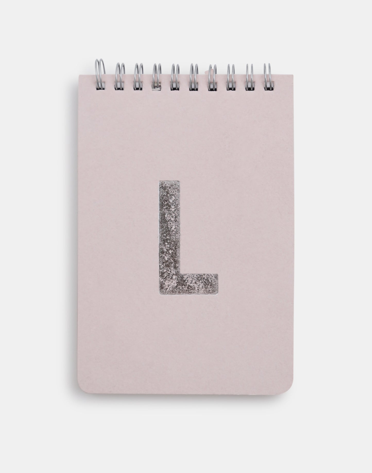 Silver alphabet notebook