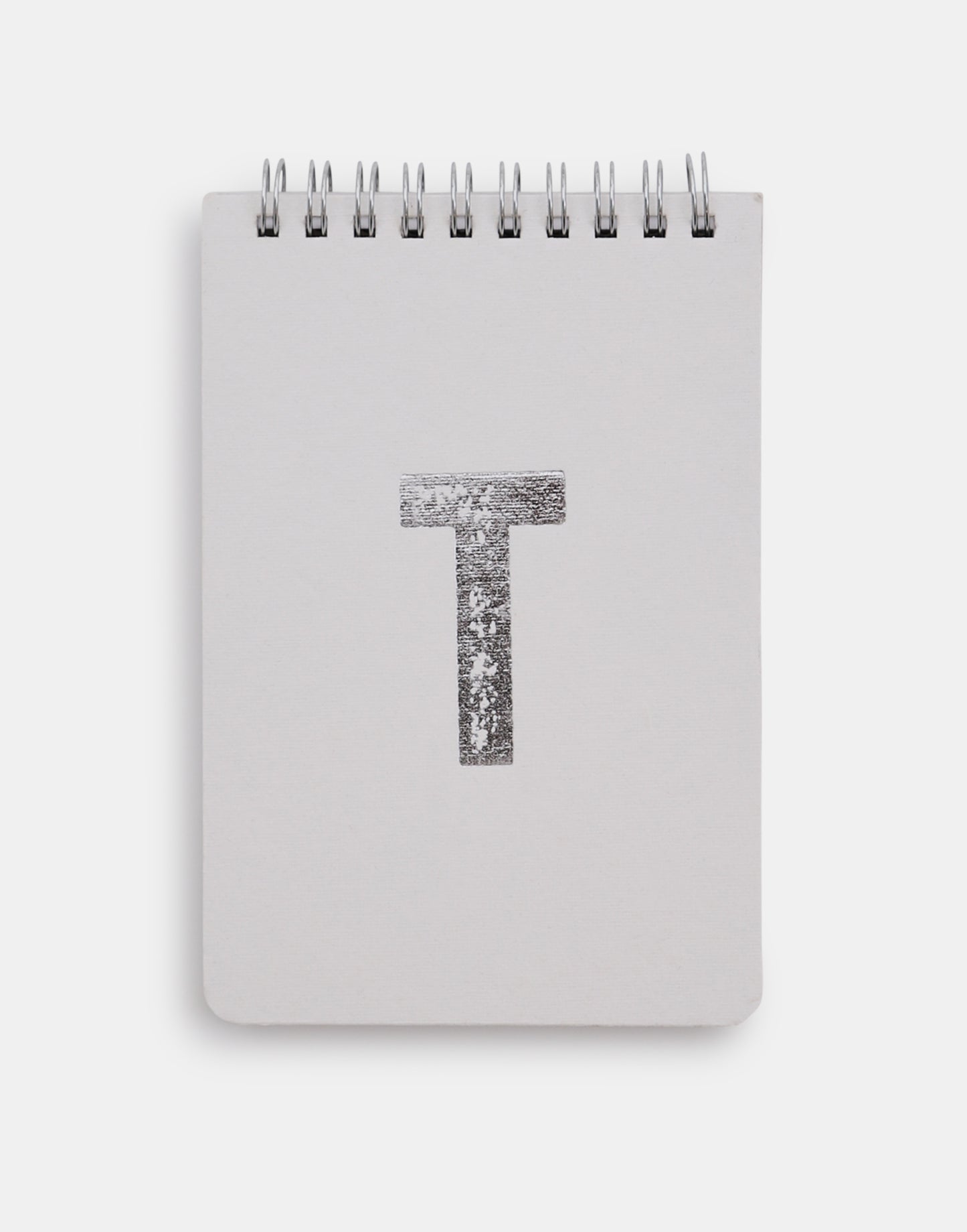 Silver alphabet notebook