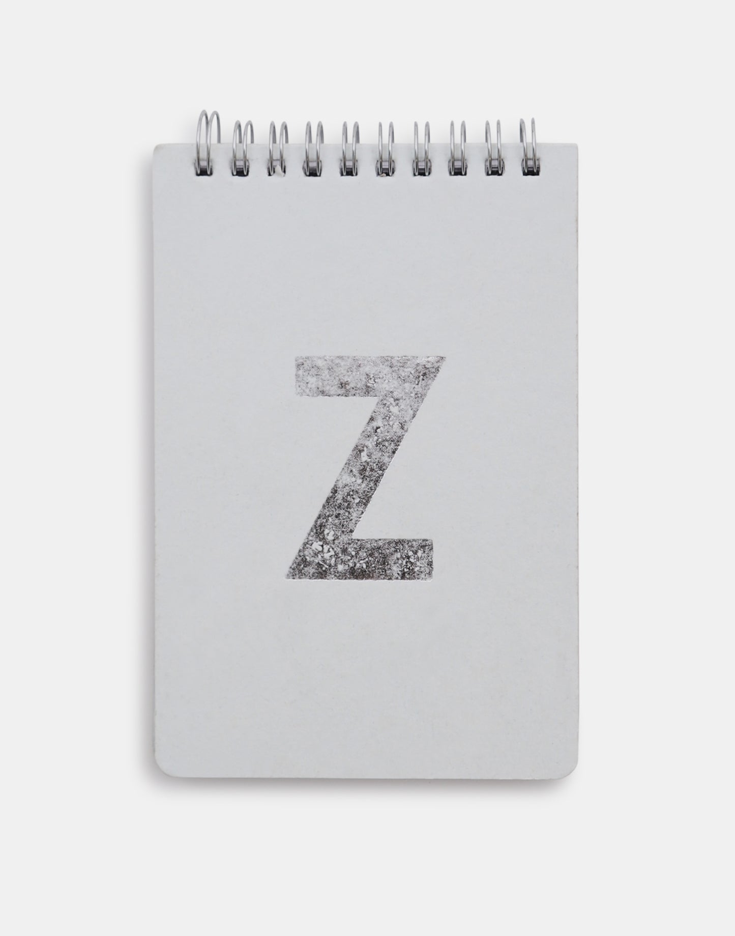 Silver alphabet notebook