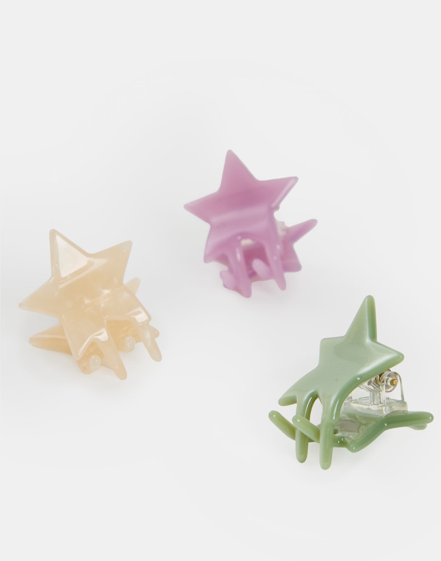 Set of 3 star hair clips