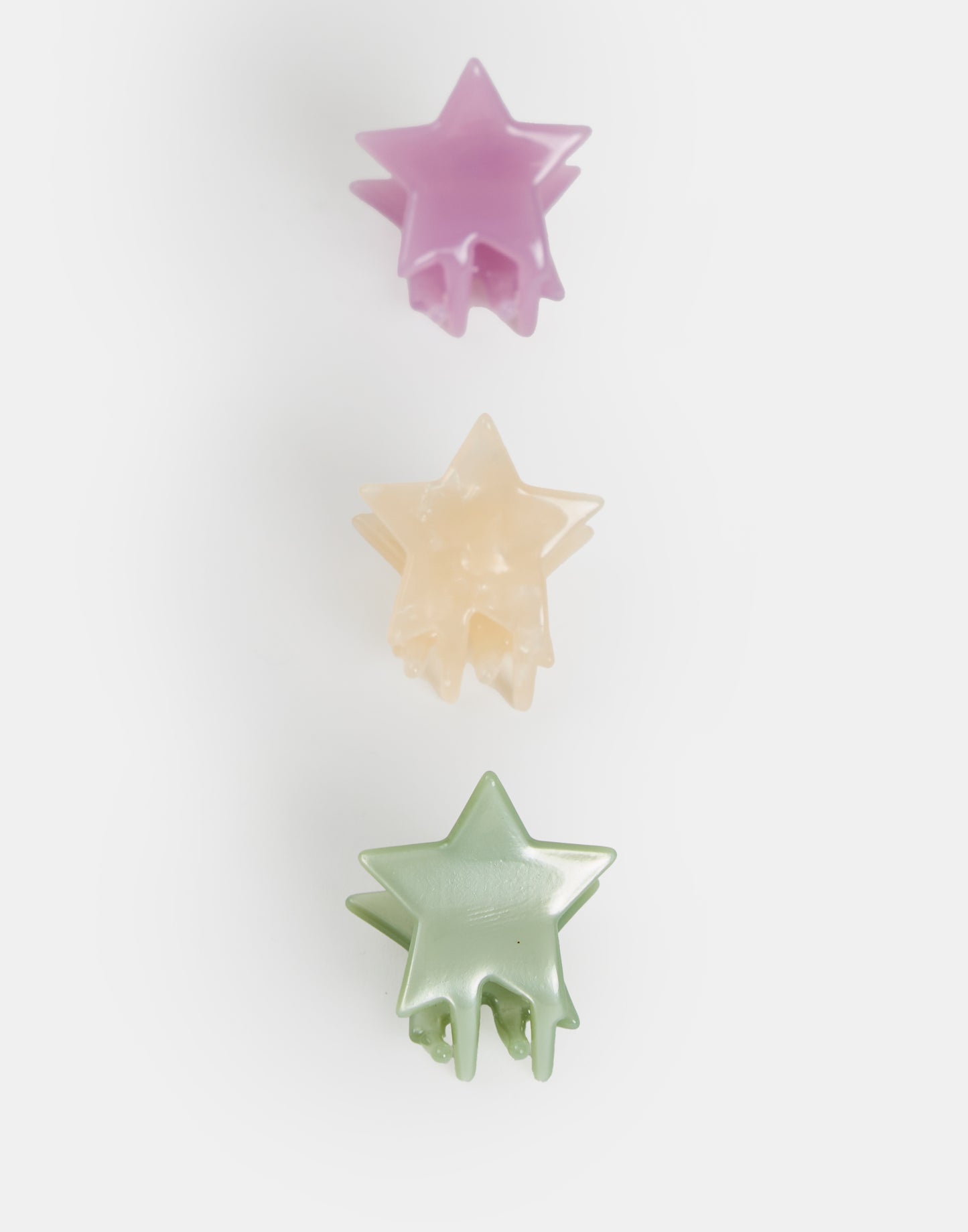 Set of 3 star hair clips