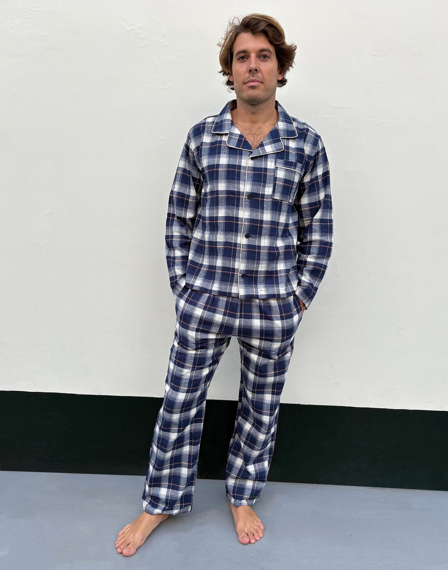 Pigiama Uomo A Fantasia Con Scacchi Interlock Irge IRI2400 - Foto 3