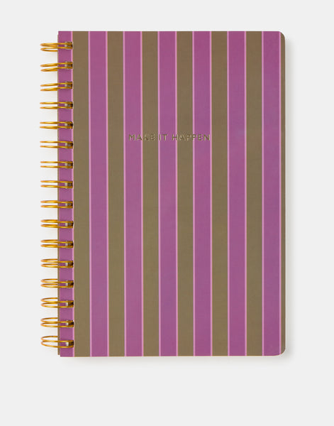 Striped notebook