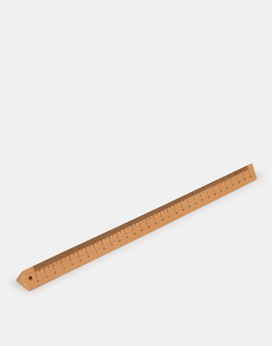 Triangular wooden ruler 30 cm