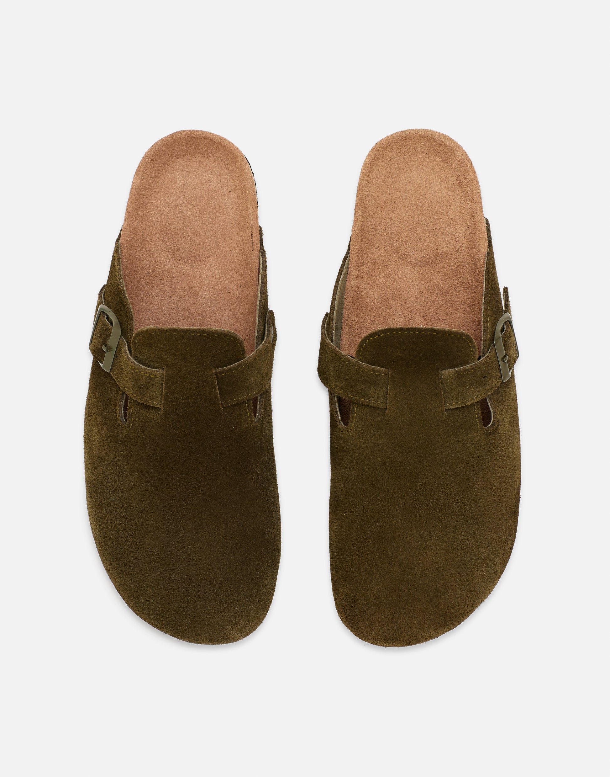 Suede clogs