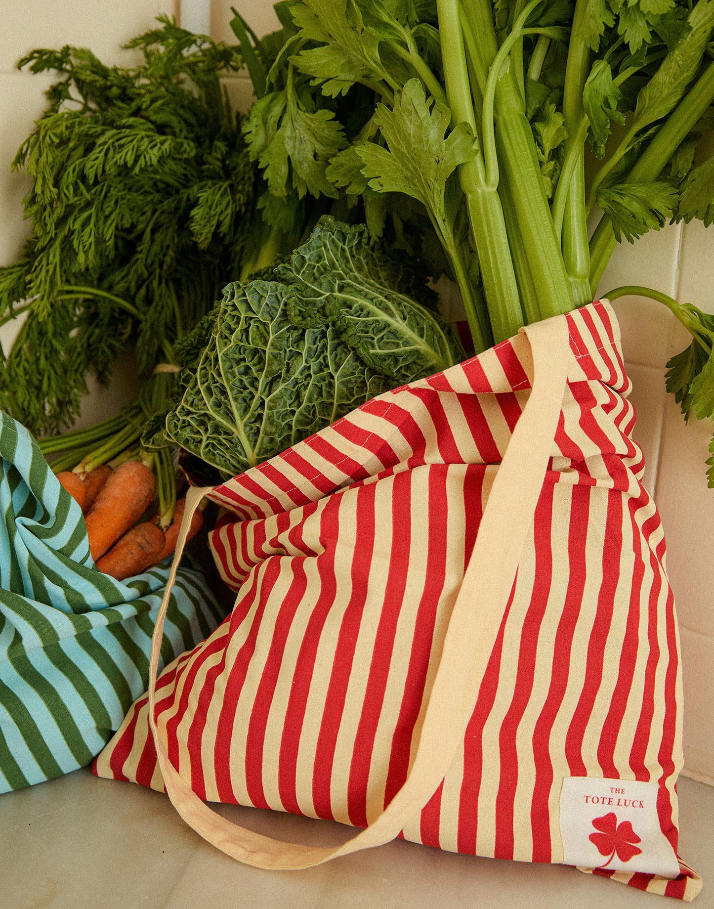 Sac cabas à rayures Tote Luck