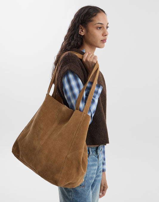 Borsa in pelle Maxishopper