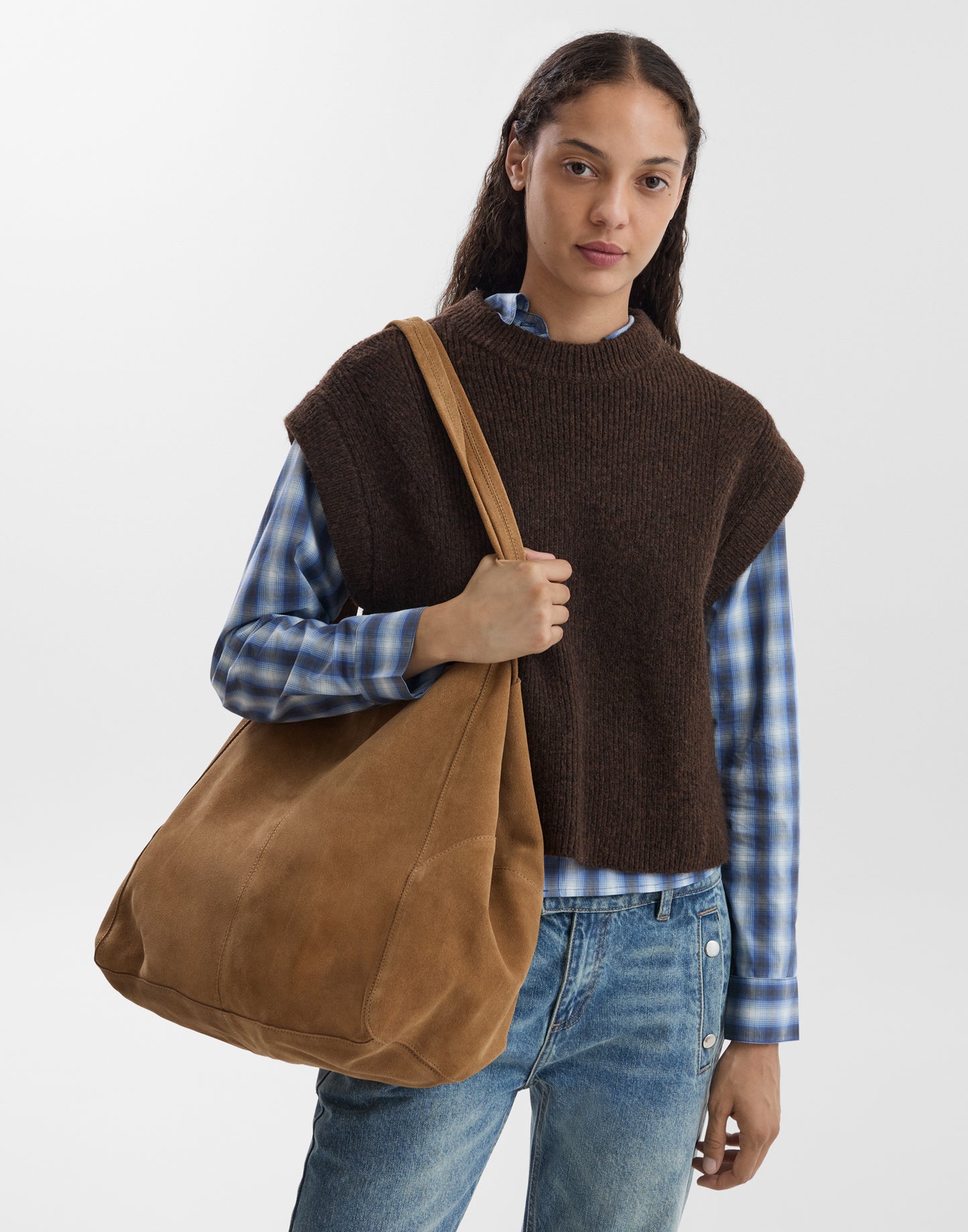 Borsa in pelle Maxishopper