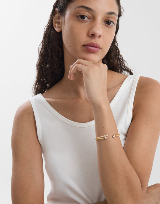 Pulsera rígida 4 circonitas