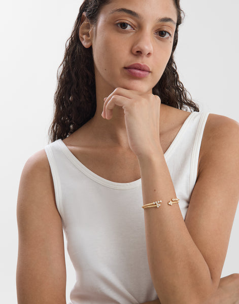 Pulsera rígida 4 circonitas