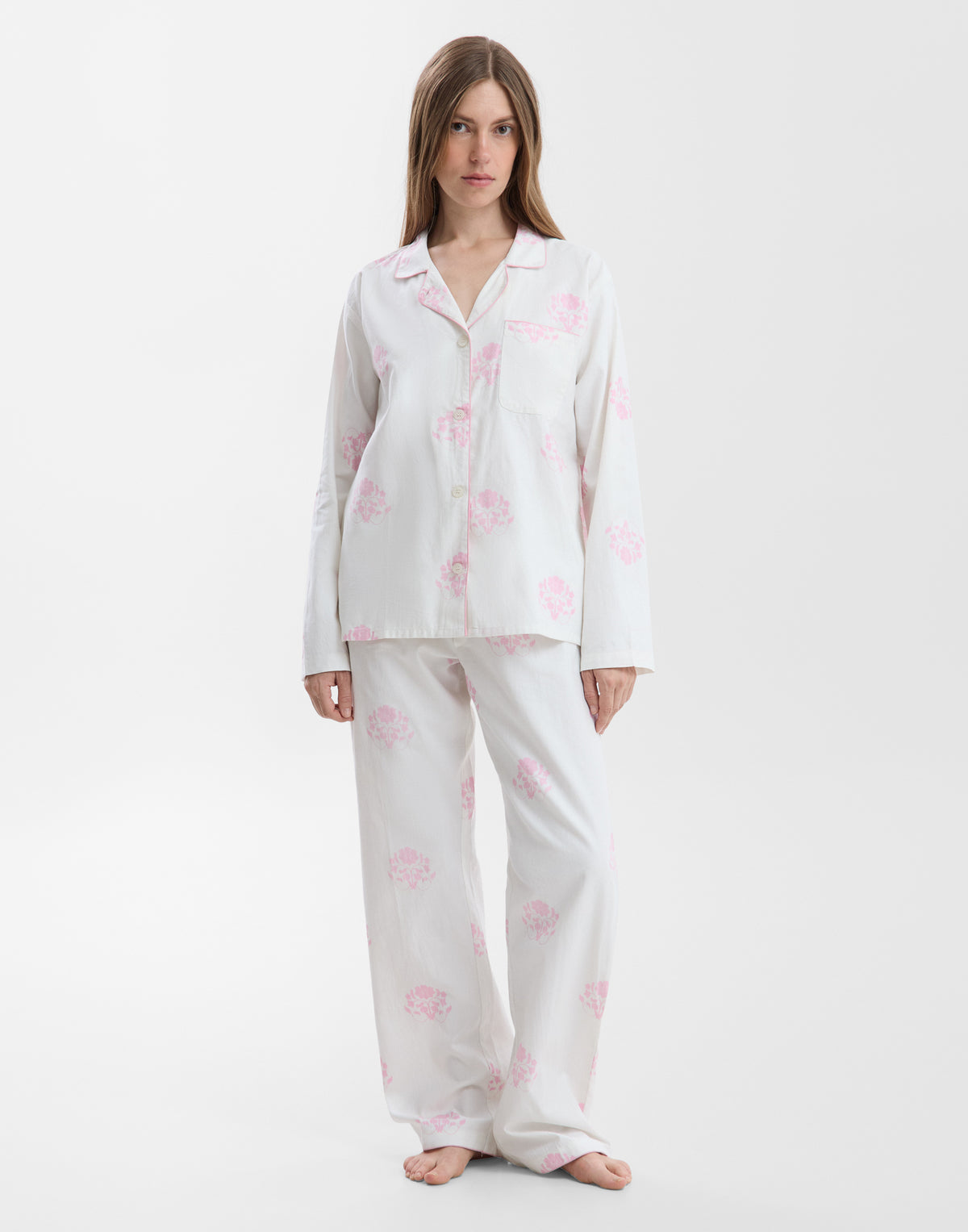 Pijama Jaya flor rosa