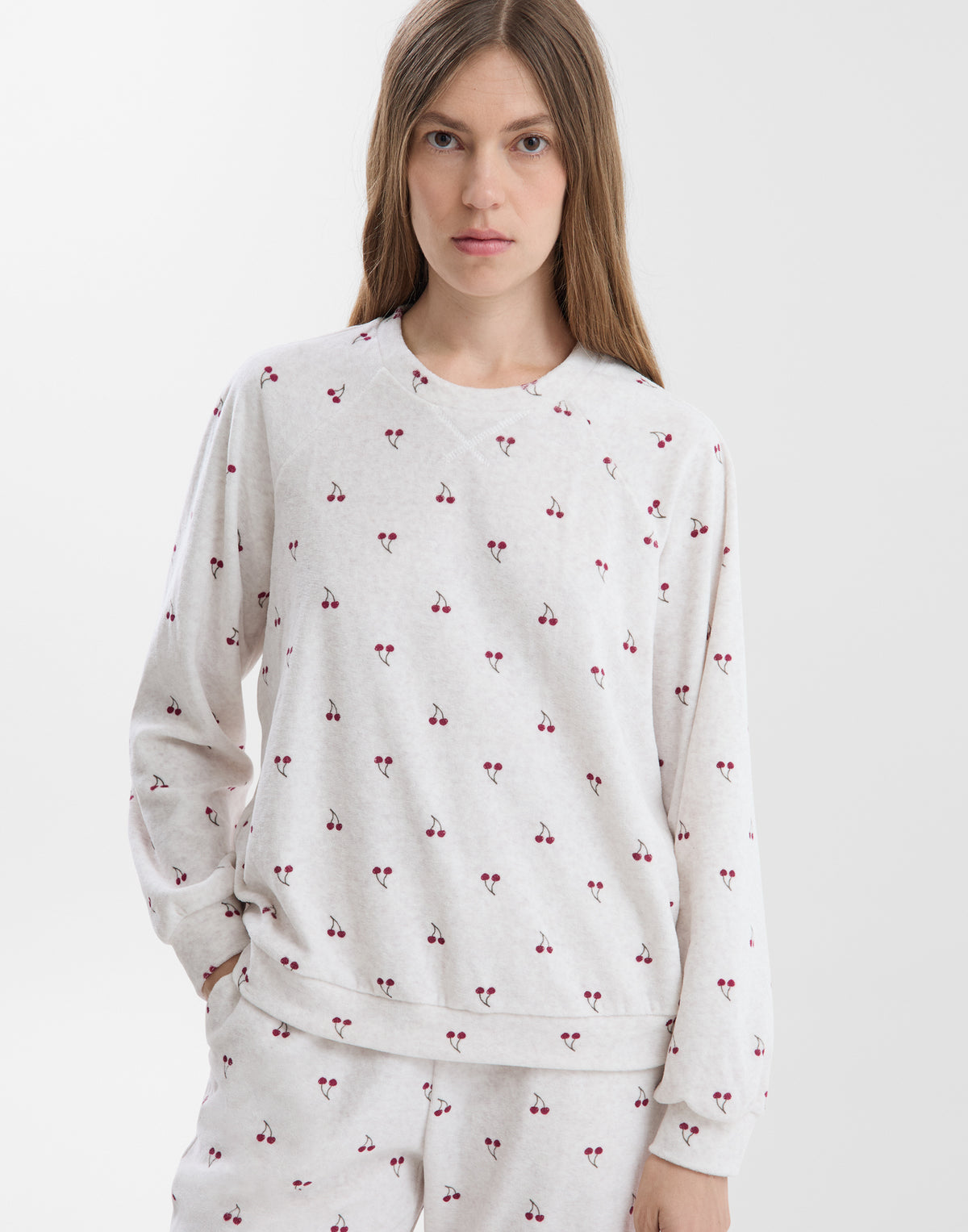 Cherry Fleece Pyjama Set