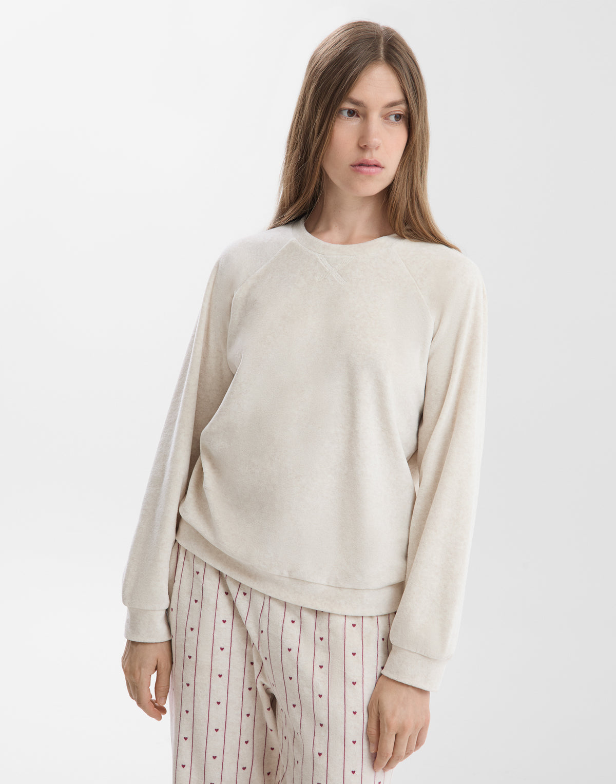 Fleece-Pyjama mit Herzen