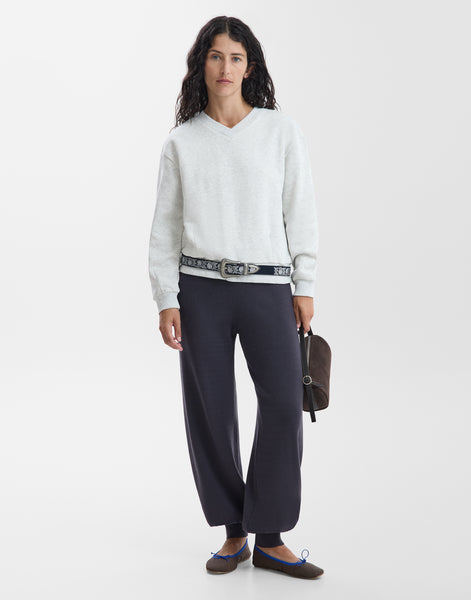 Sweat-shirt col V