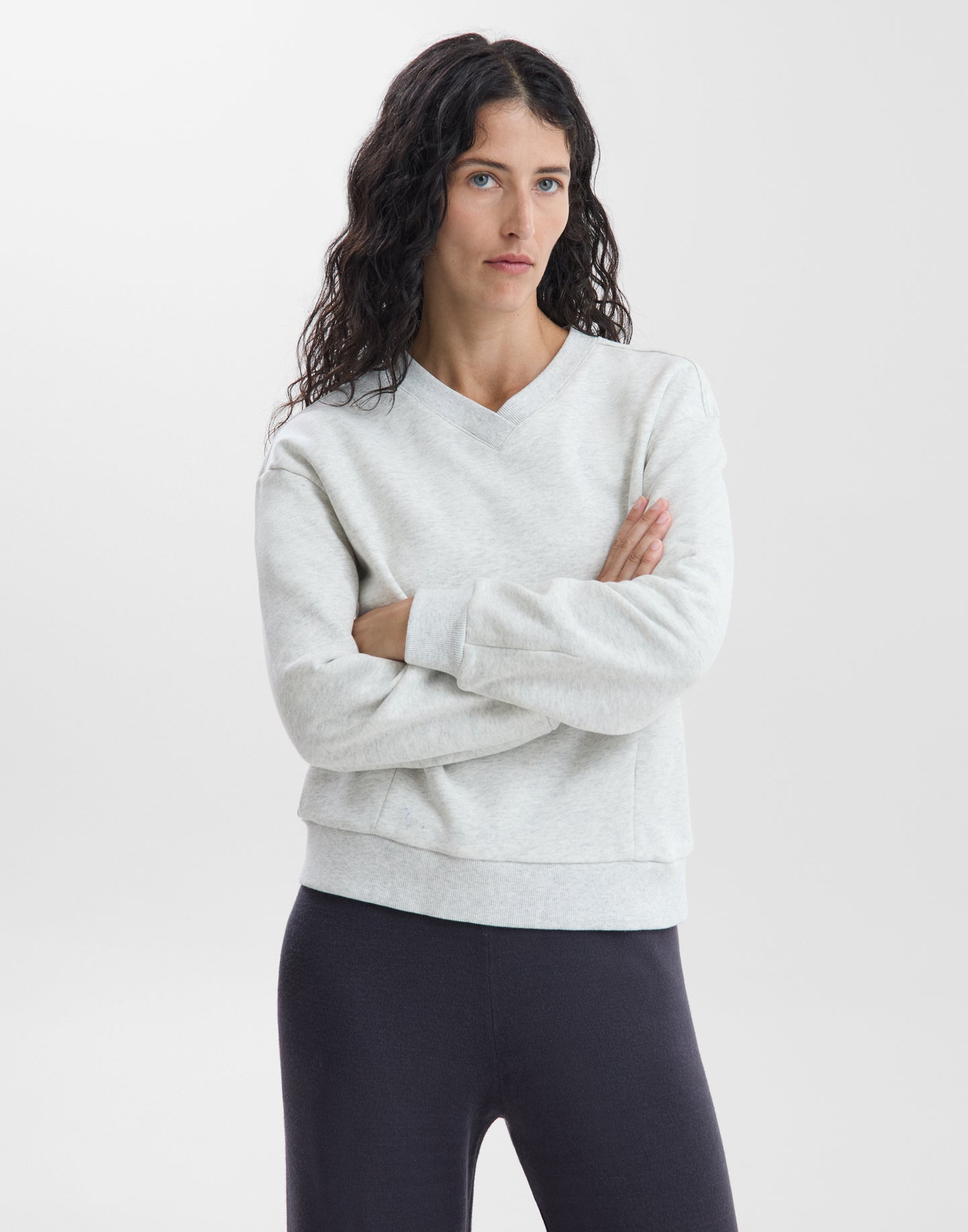 Sweat-shirt col V