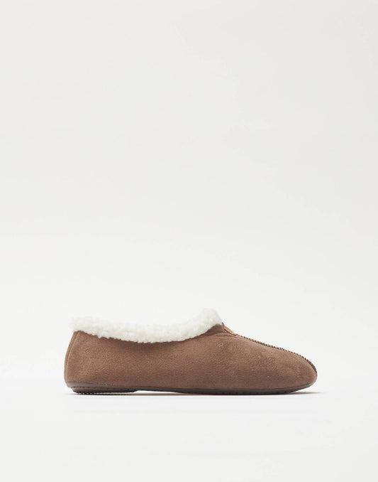 Faux suede slippers