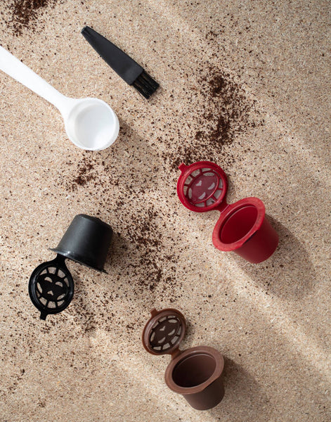 Capsula Caffè Riutilizzabile Acciaio Inox Per Lavazza Modo Mio - Con Cucchiaio E Pennello - Foto 4