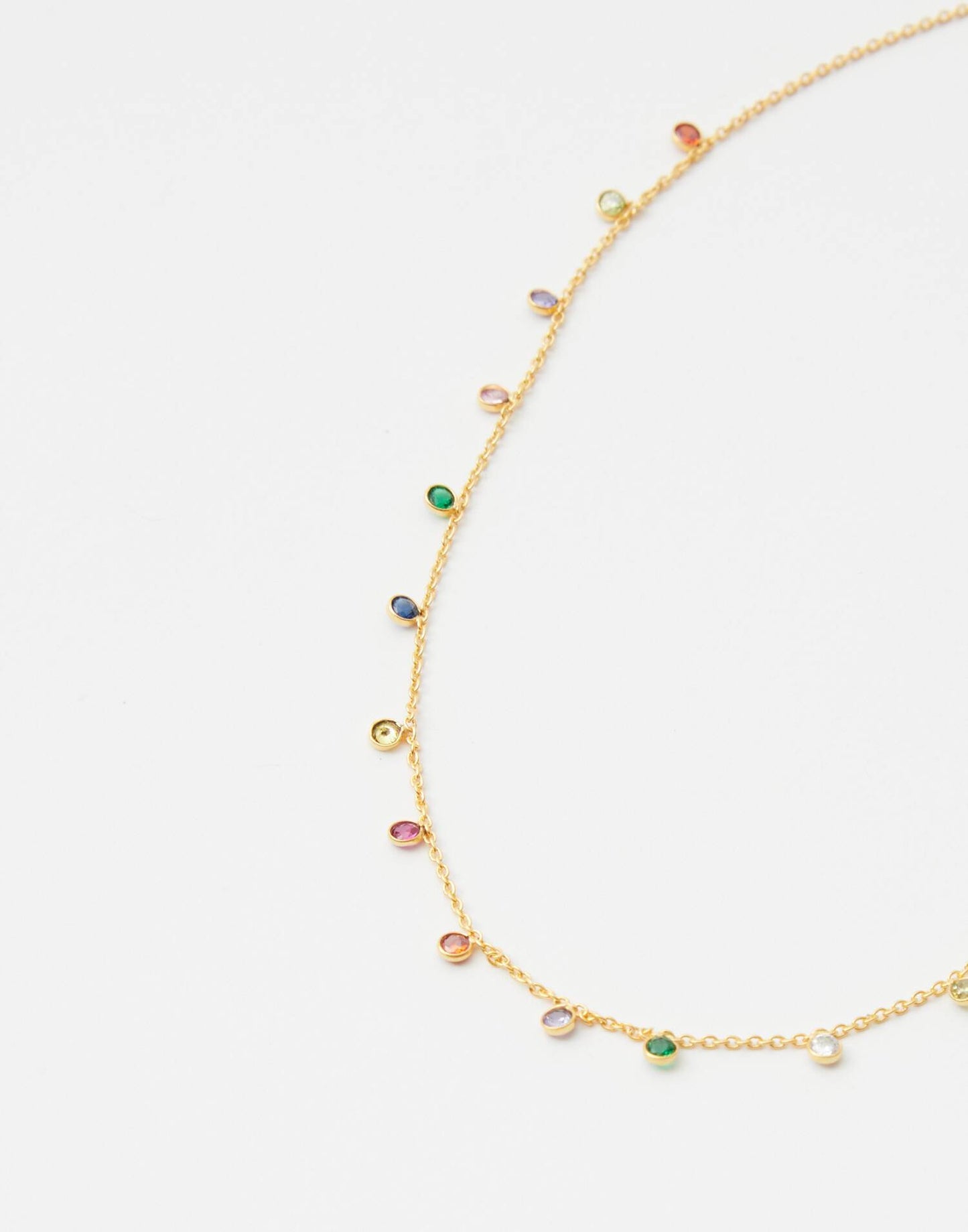 Small colored crystals necklace