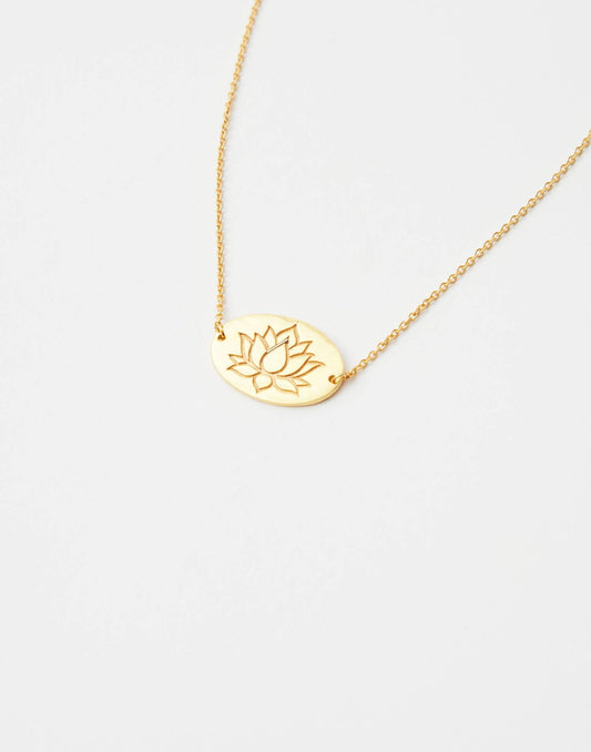 Lotus charm necklace