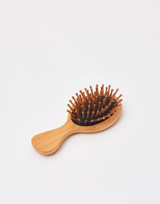 Mini bamboo hair brush