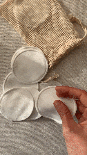 Reusable organic cotton rounds