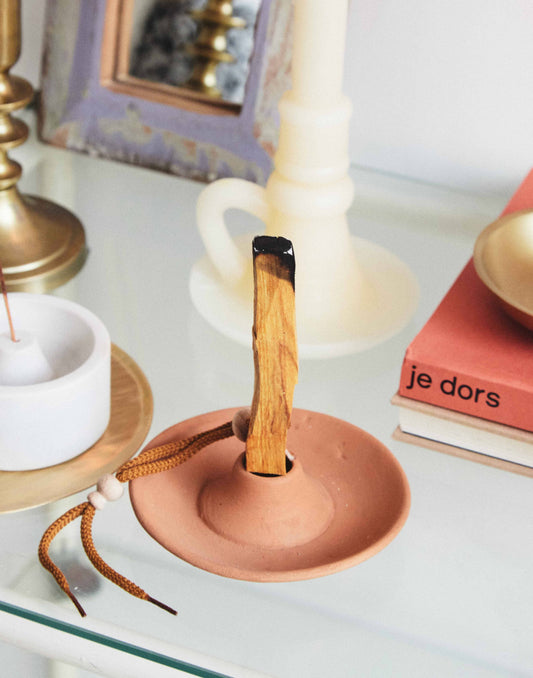 Terracotta incense and palo santo holder