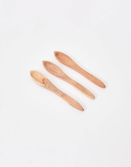 Set of 3 wooden teaspoons